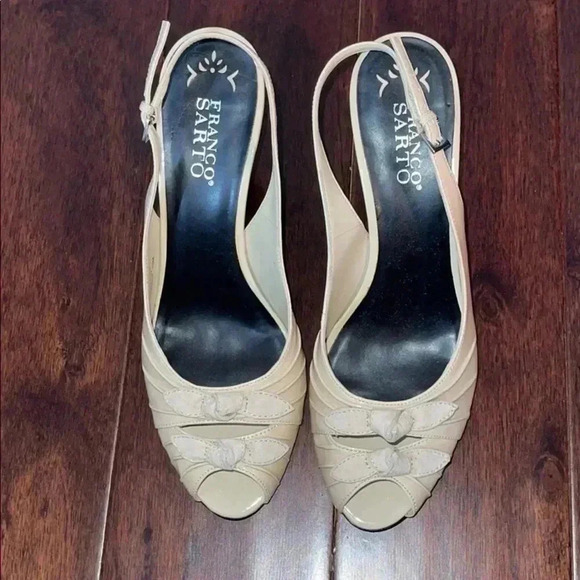 Franco Sarto Patten Leather Slingback Heels - Picture 2 of 9
